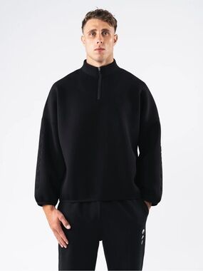 Alphalete Men's Black Quarter-Zip Sweater